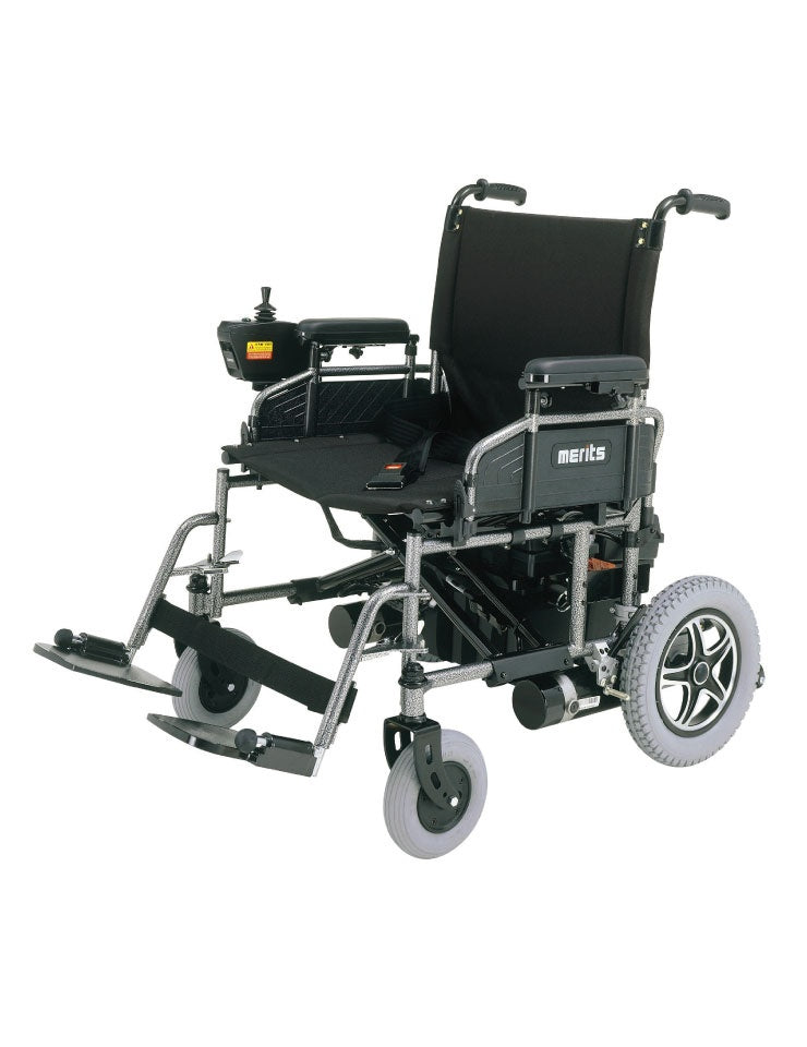 Merits Health P181 Travel-Ease Bariatric Folding Power Chair, 450 lbs Capacity